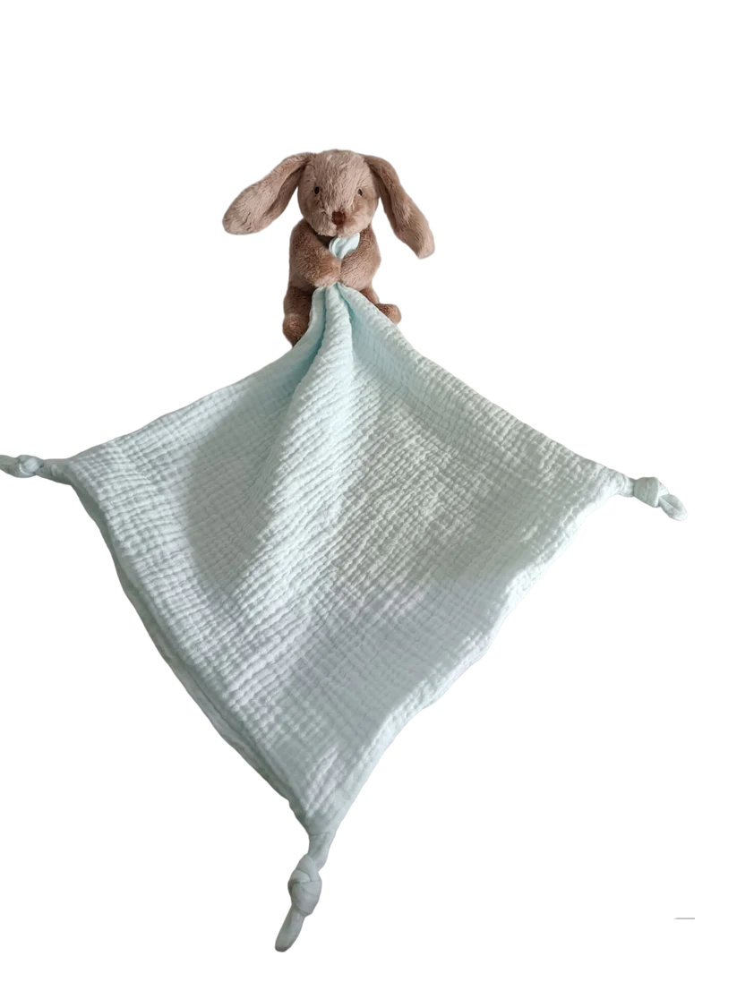 Benny the Bunny with Blue Comforter
