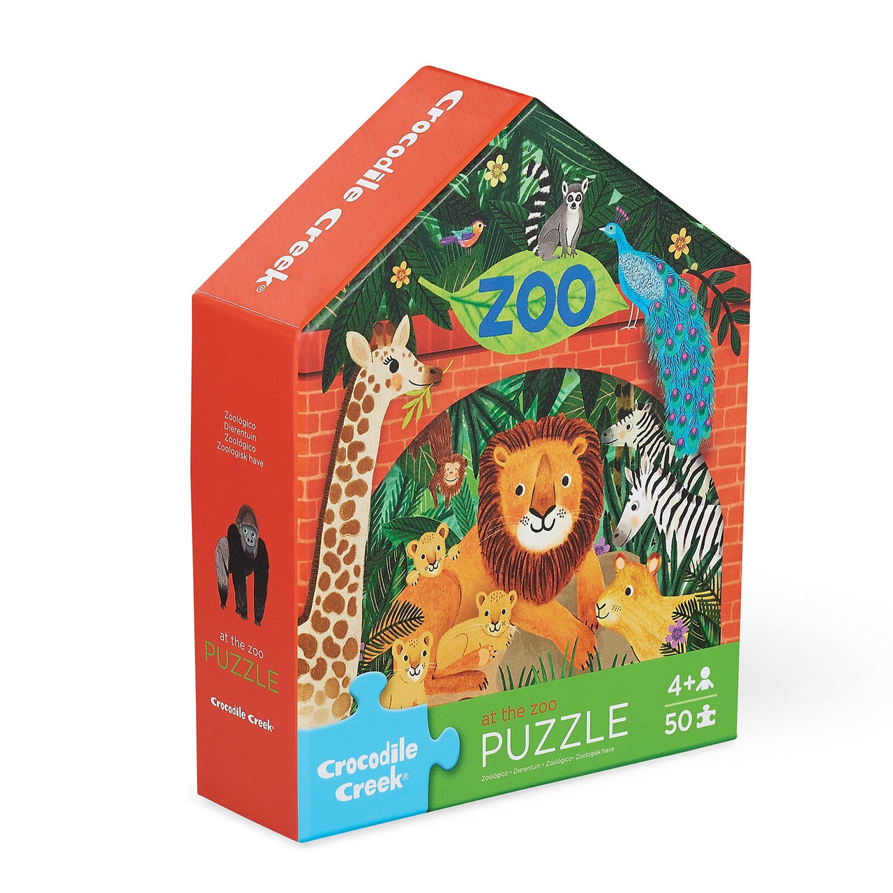 50pc Flat House Puzzle - Zoo
