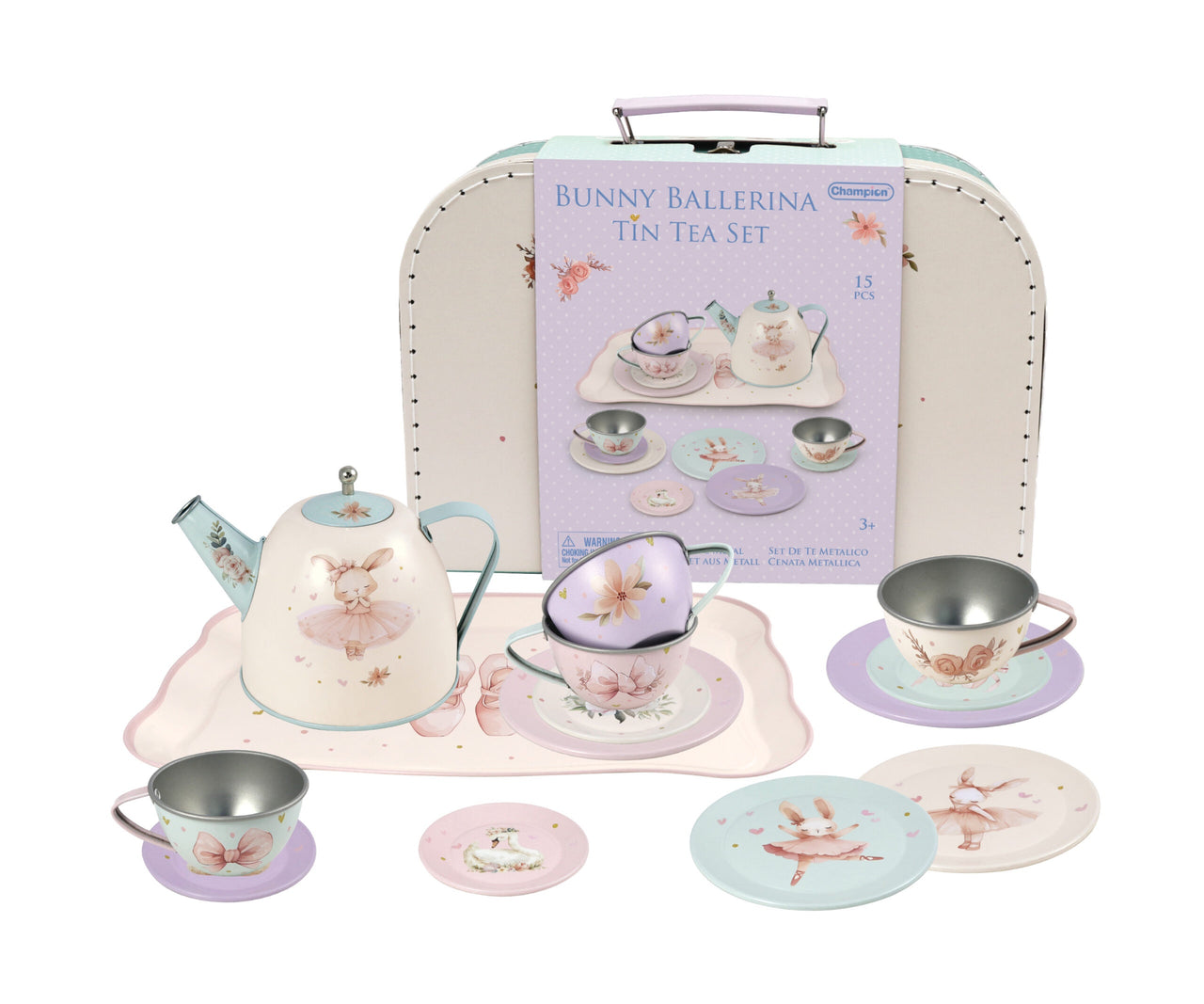 Bunny Ballerina Tin Tea Set 15pcs