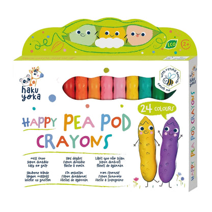 Happy Pea Pod Crayons - 24 pc