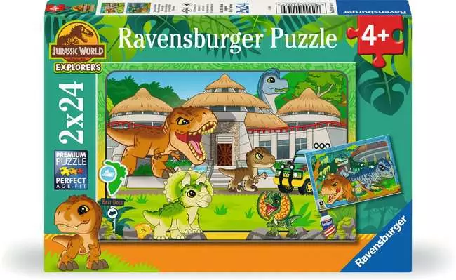 2 x 24 pc Puzzle -Jurassic World Explorers Living the Wild Life