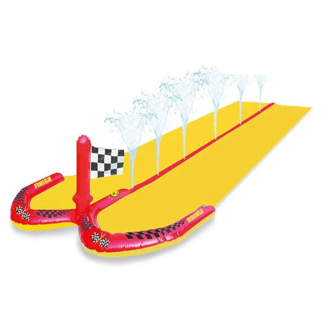 Inflatable Double Water Slide Racing Sprinkler