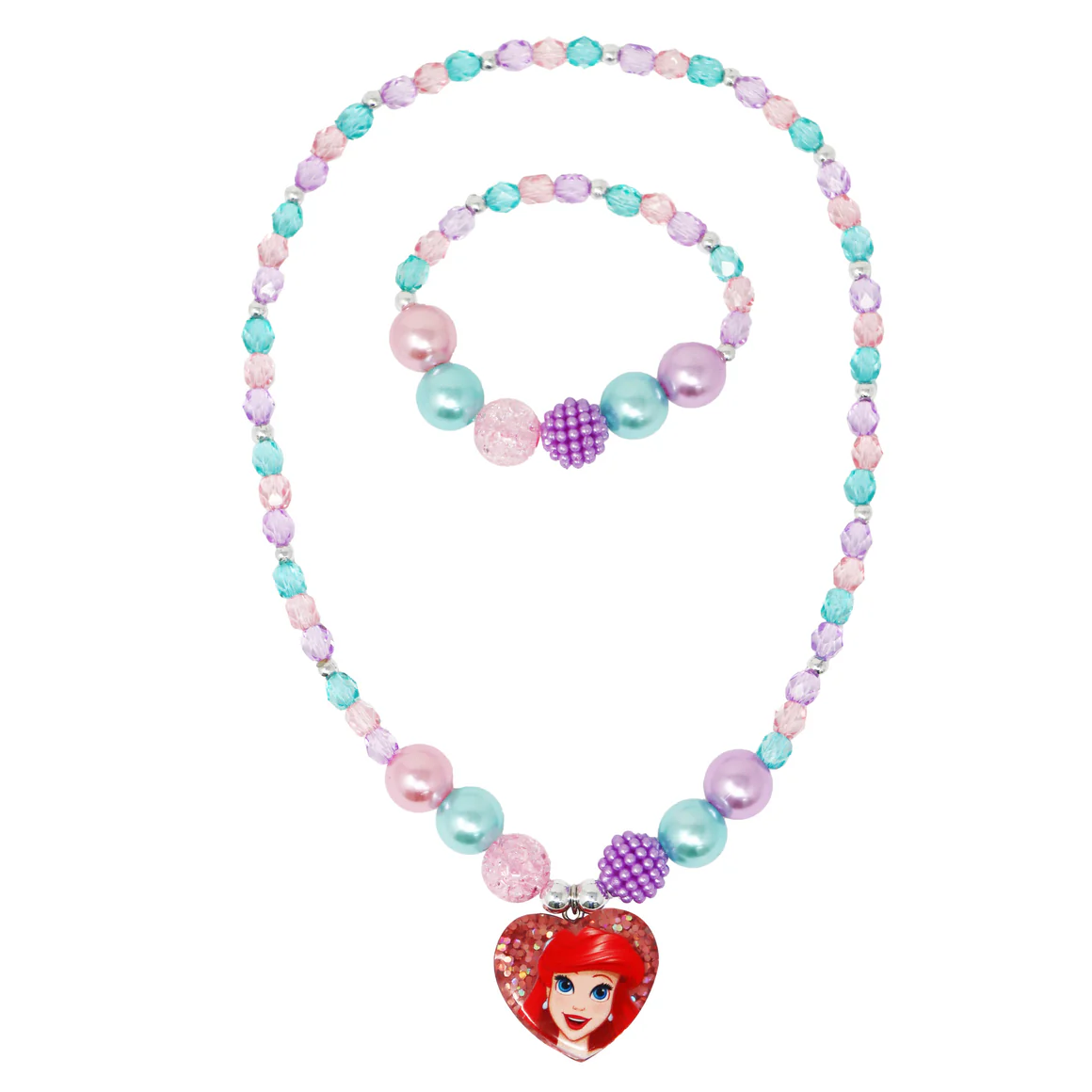 Disney Princess Ariel Necklace & Bracelet Set