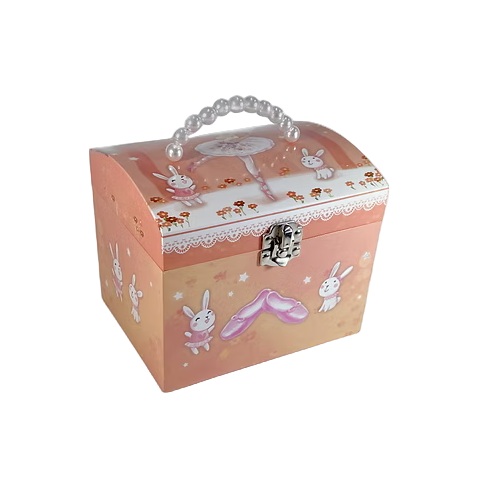 Jewellery Box with Pearl Handle - Bunnies with Ballerina - DAN57