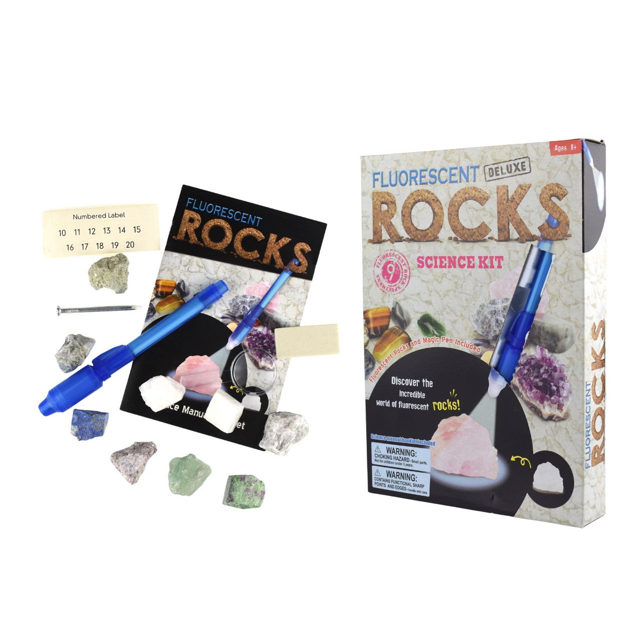 Fluorescent  Deluxe Rocks Science Kit