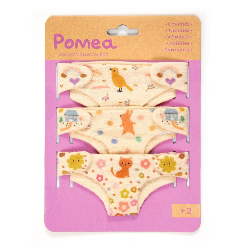 Pomea Collection 3 Nappies for Dolls
