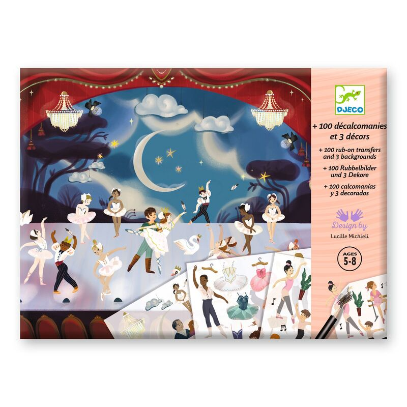 Rub Transfer Decals - Little Ballet Dancers