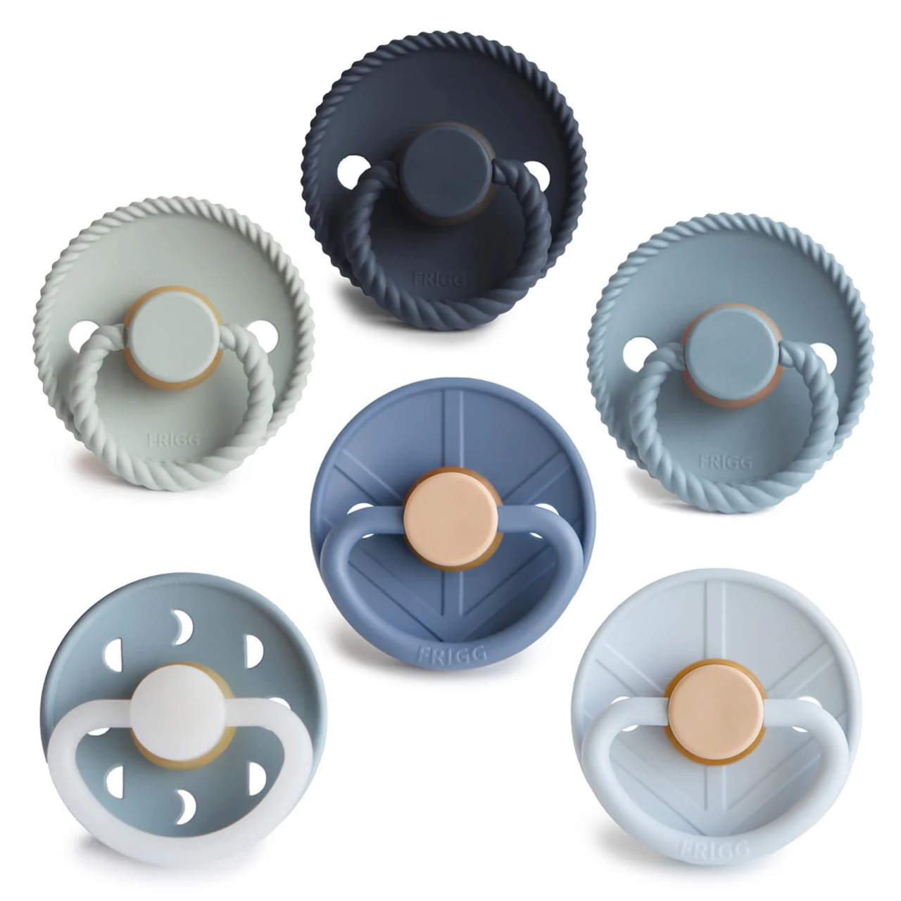 Multi Latex Pacifier Set of 6 - Endless Sea