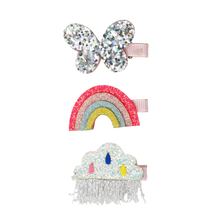 Glitter Rainbow and Cloud Hairclips