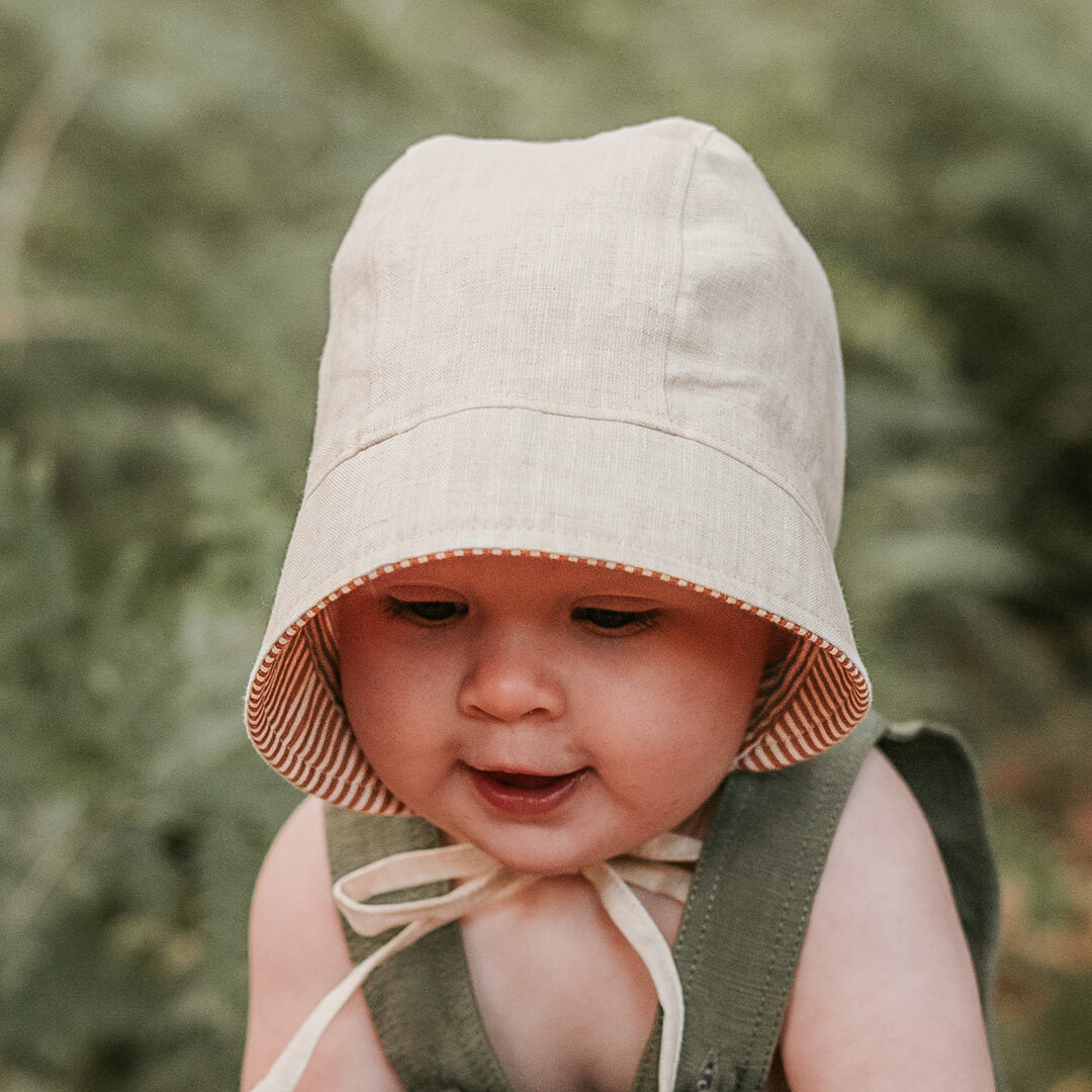 Heritage Seeker Reversible Bonnet - Frankie/Flax