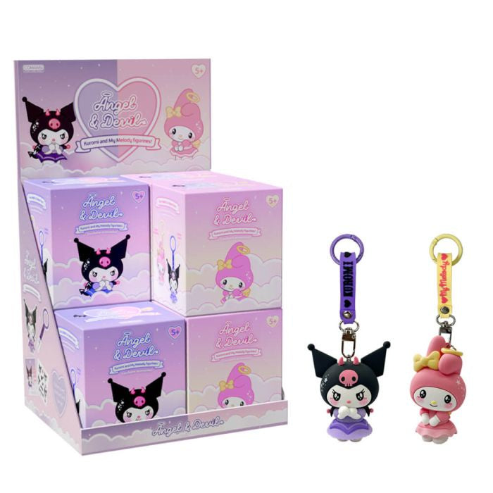 Kuromi & My Melody Angel & Devil Collector Figurine Bag Clips