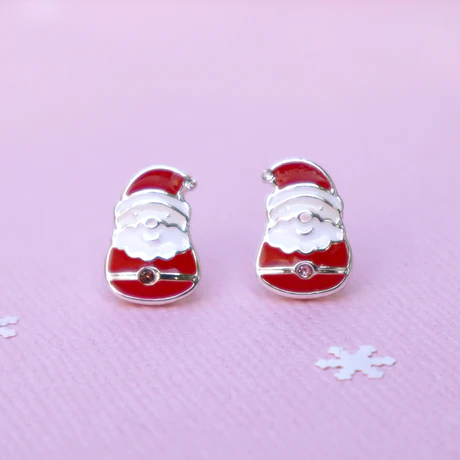 Enchanted Christmas Santa Claus Earrings