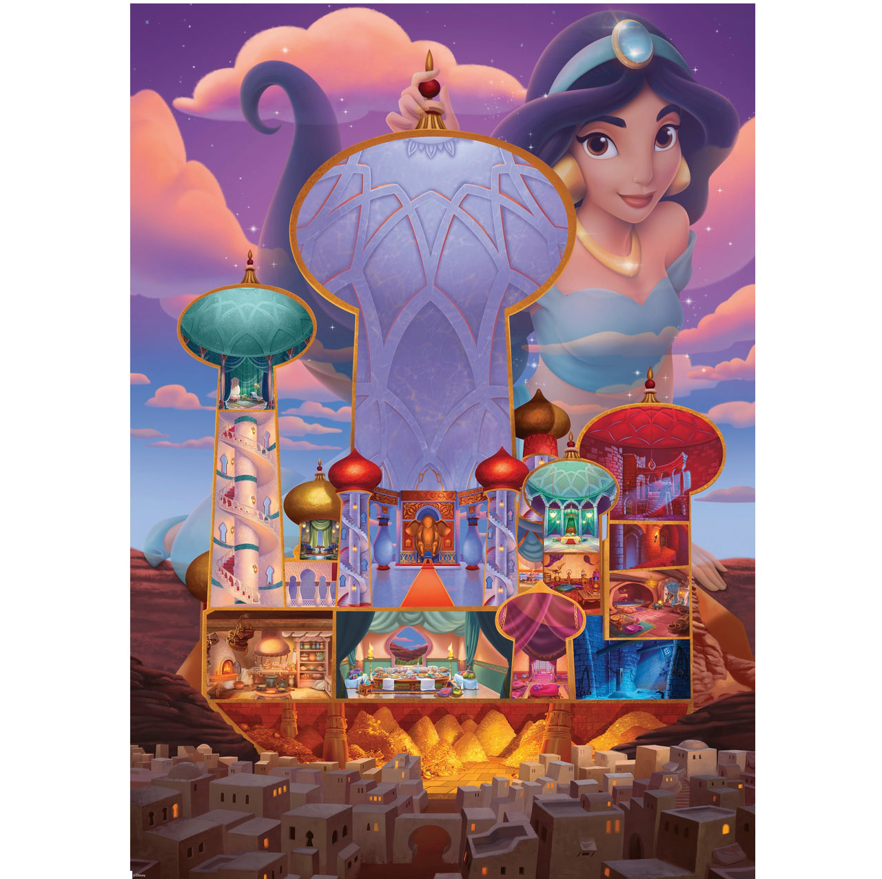 1000 pc Puzzle - Disney Castle Collection Jasmine