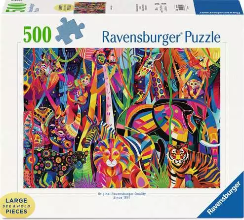 500 pc Large format Puzzle - Jewelled Jungle