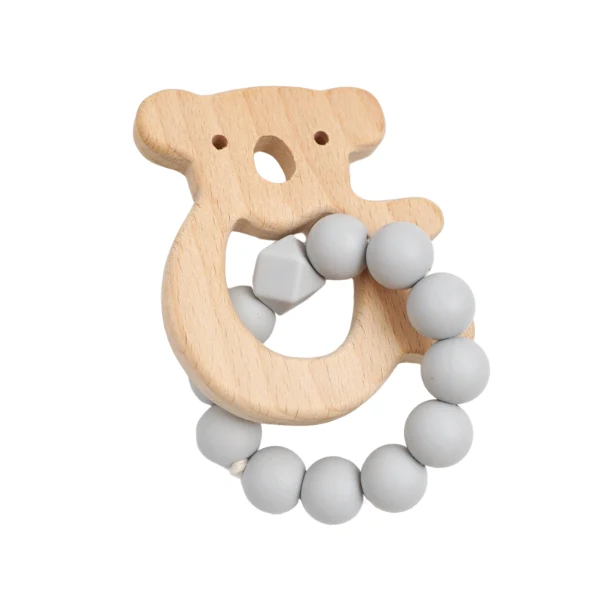 Beechwood Teether Koala Cloud Grey