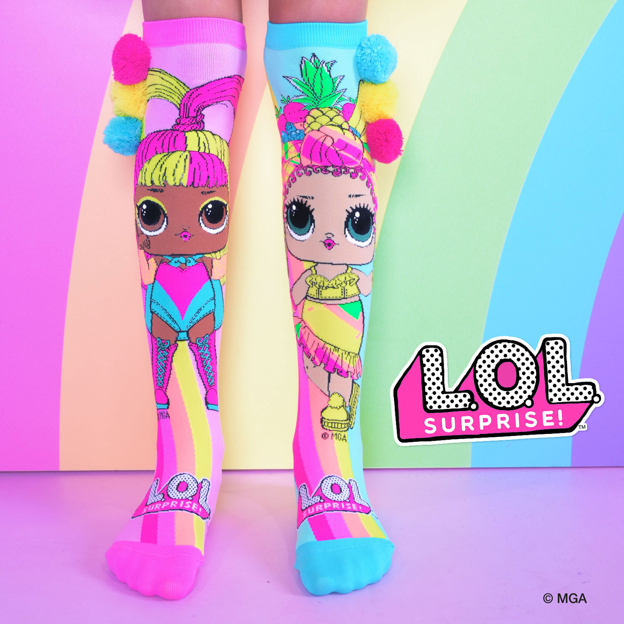 Mad Mia Socks - L.O.L. Surprise Chica & Glow