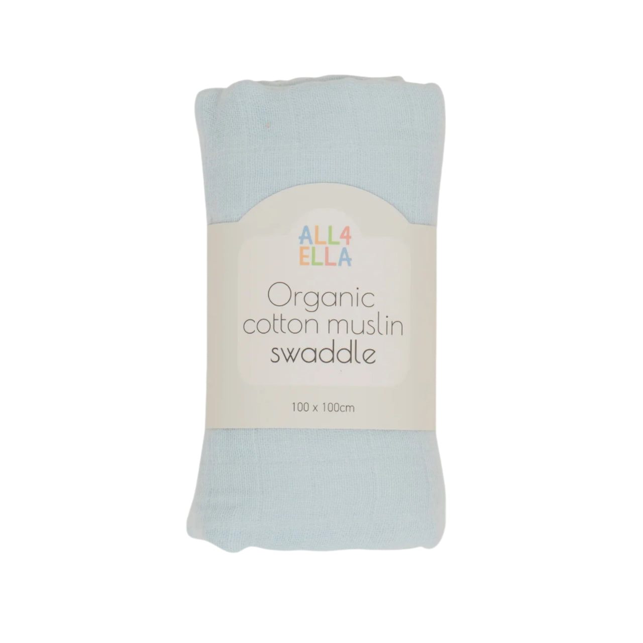 Organic Cotton Muslin Swaddle - Baby Blue