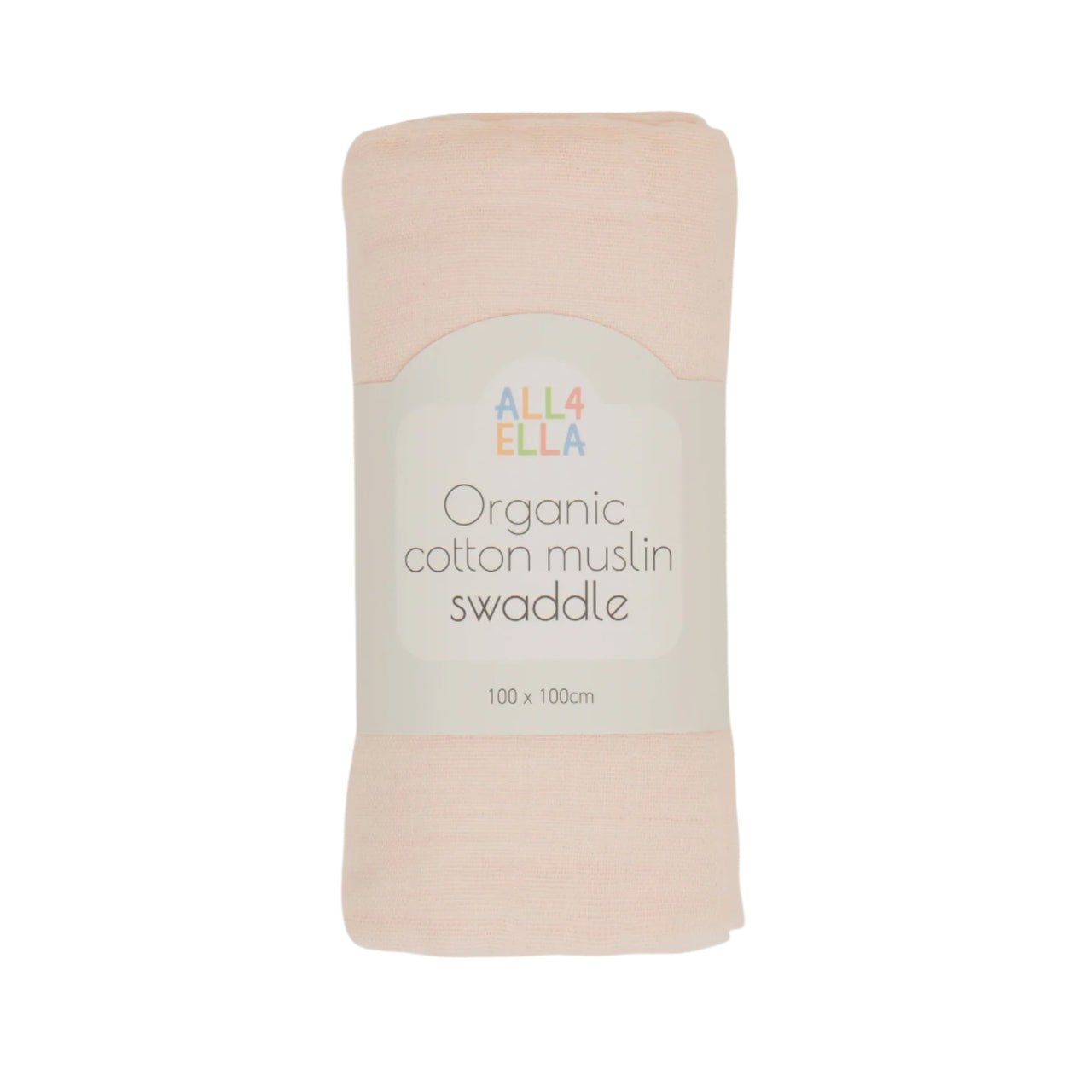 Organic Cotton Muslin Swaddle - Baby Pink