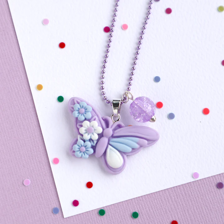 Purple Butterfly Necklace