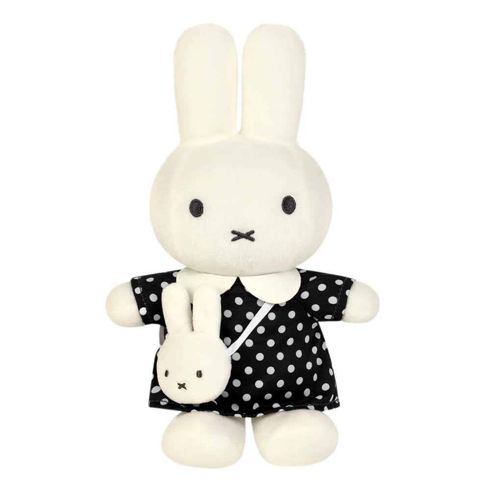 Miffy Black Polka Dot Dress with Miffy Bag Plush