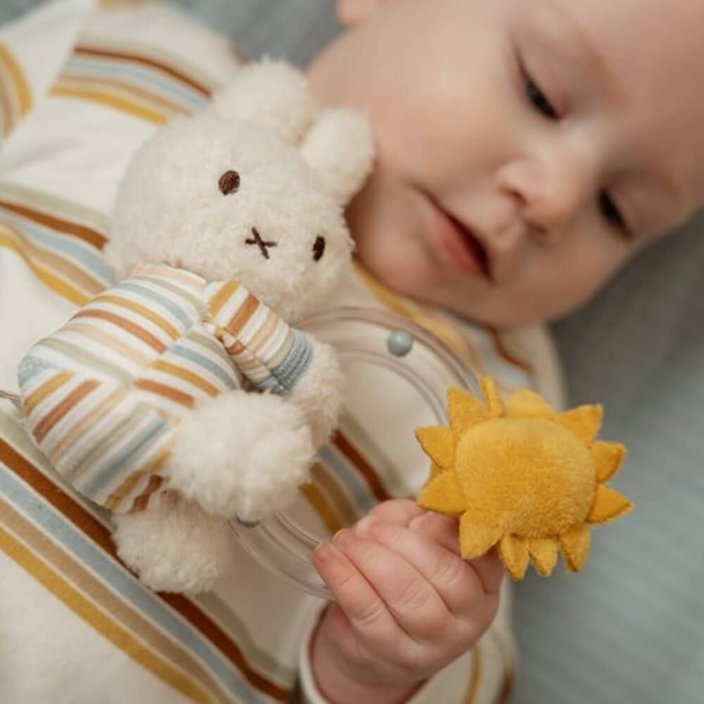 Miffy Ring Rattle - Vintage Stripes
