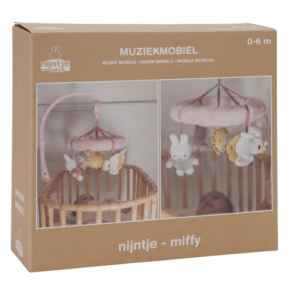 Miffy Fluffy Musical Mobile - Pink