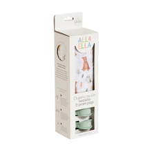 Organic Cotton Muslin Swaddle and Pram Pegs Set - Forest Friends