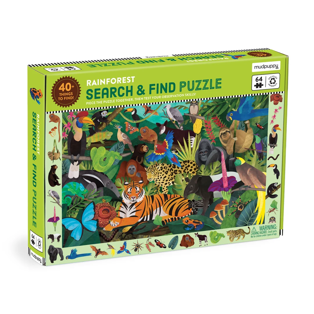 Search & Find Puzzle 64 pc - Rainforest
