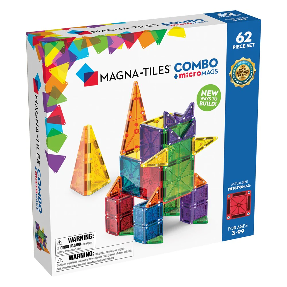 Magna-Tiles Combo + Micro Mags (62pc)