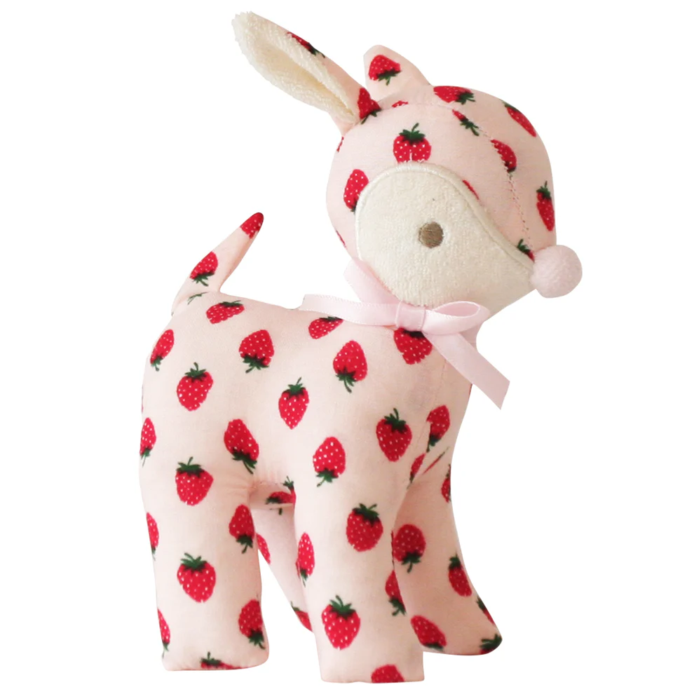 Baby Deer Rattle - Strawberry