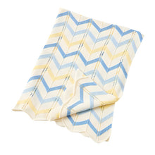 Zig Zag Cotton Blanket - Blue