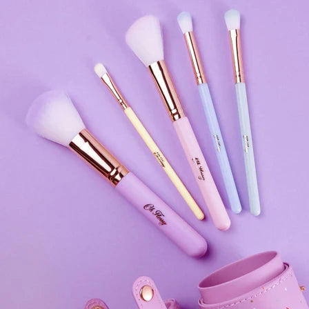 5 pc Rainbow Makeup Brush Set