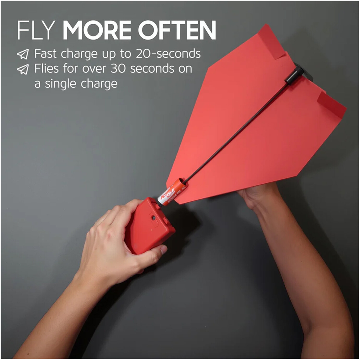 PowerUP 2.0 - Electric Paper Airplane Kit - Red