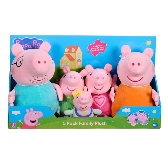 Peppa Pig - 5 Pack Family Plush