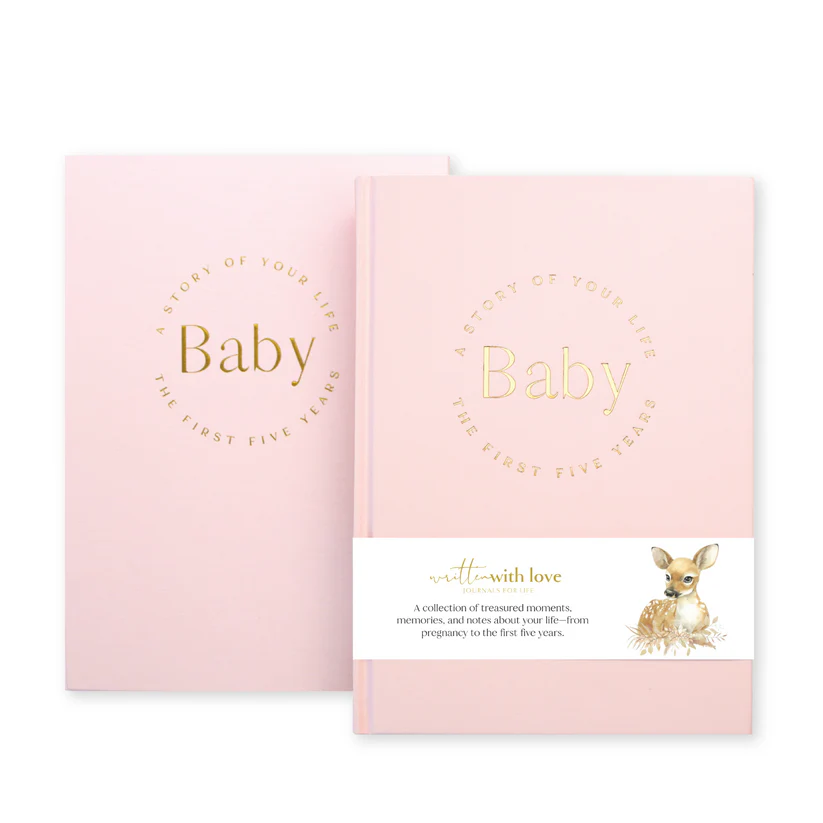 Baby Memory Book - Peony Pink