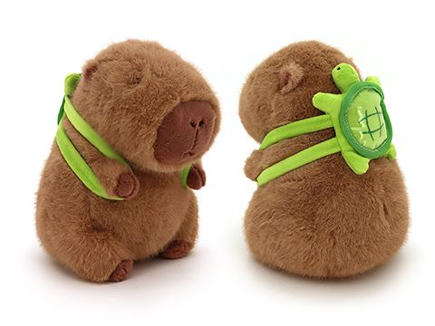 Capybara with Turtle Backpack
