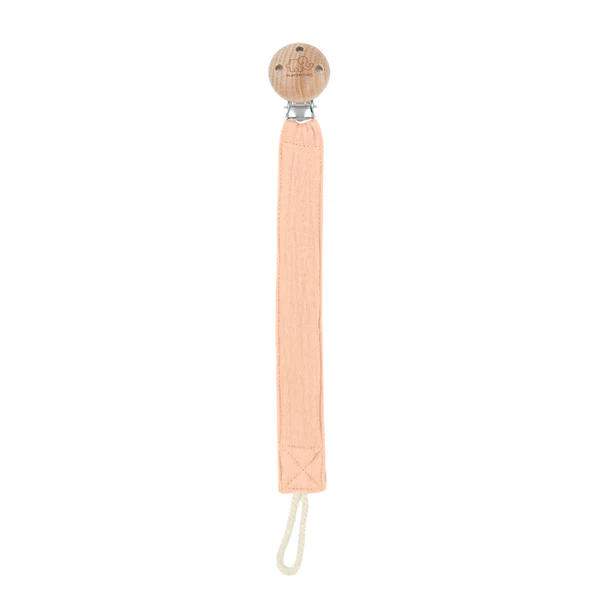 100 % Cotton Pacifier Clip - Baby Pink