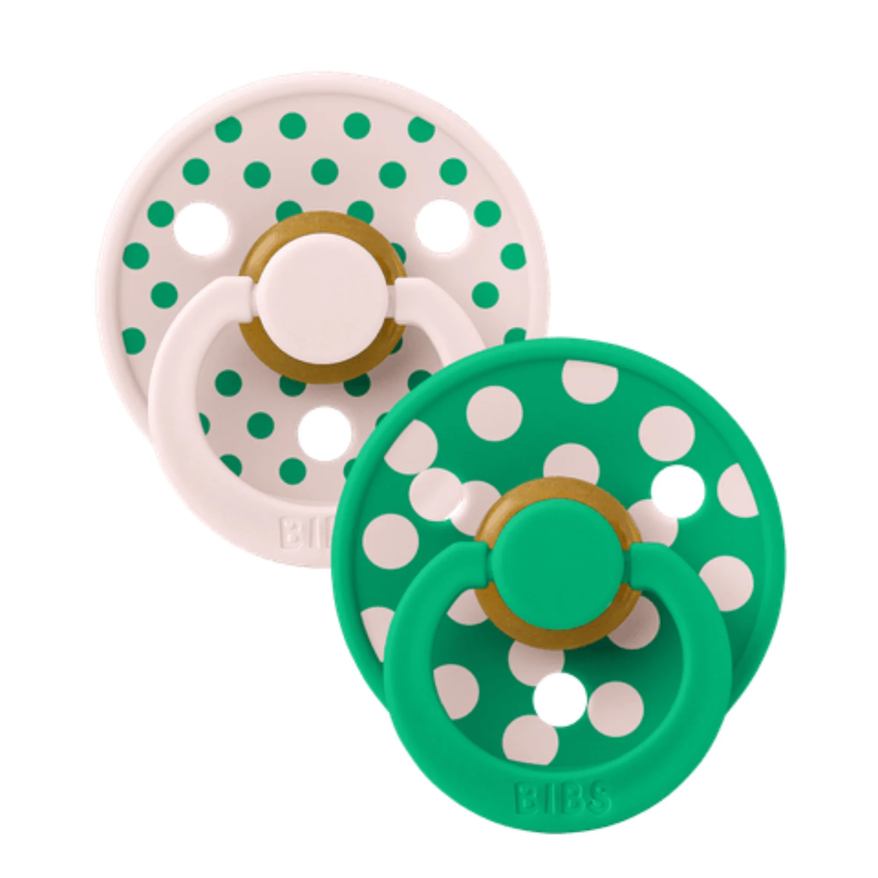 Bibs Pacifier - Studio Polka Collection - Size 2 (Petal/Cactus)
