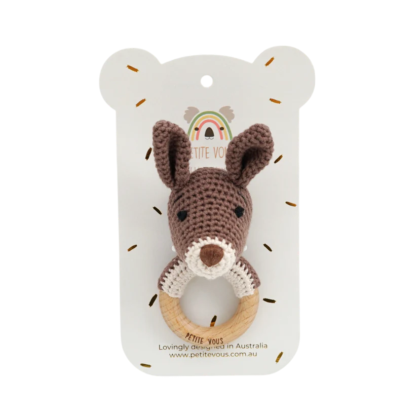 Crochet Ring Rattle Ellis Elephant
