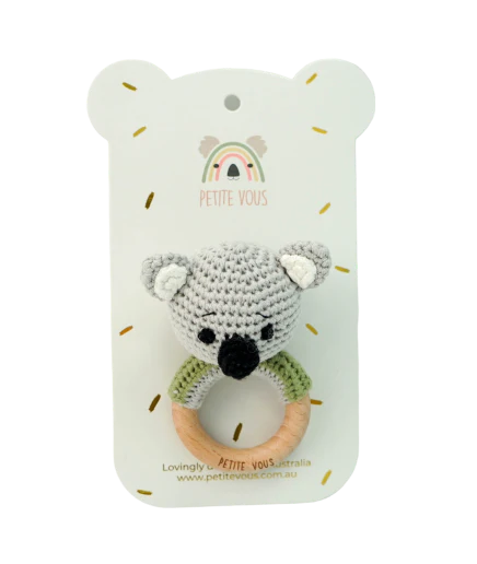 Crochet Ring Rattle Ozzie Koala