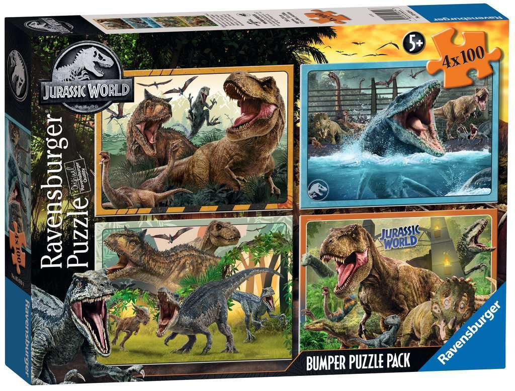 4 x 100 pc Puzzle - Welcome to Jurassic World