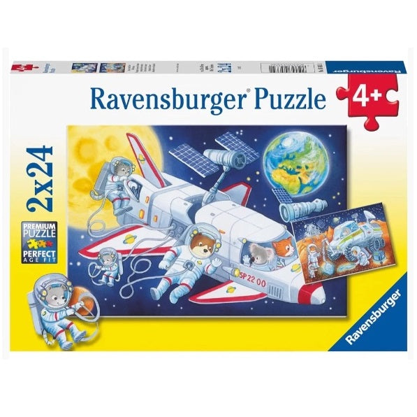 2 x 24 pc Puzzle - Animals in Space