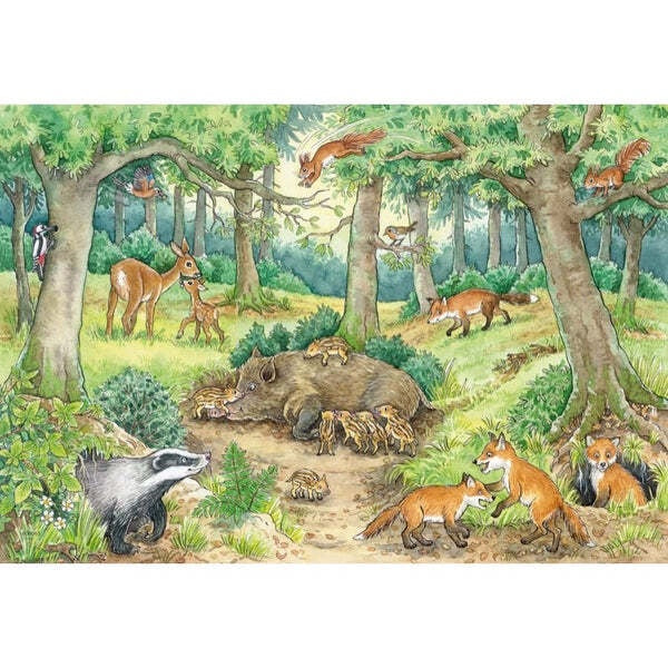 2 x 12 pc Puzzle - Animals in Forest and Meadow