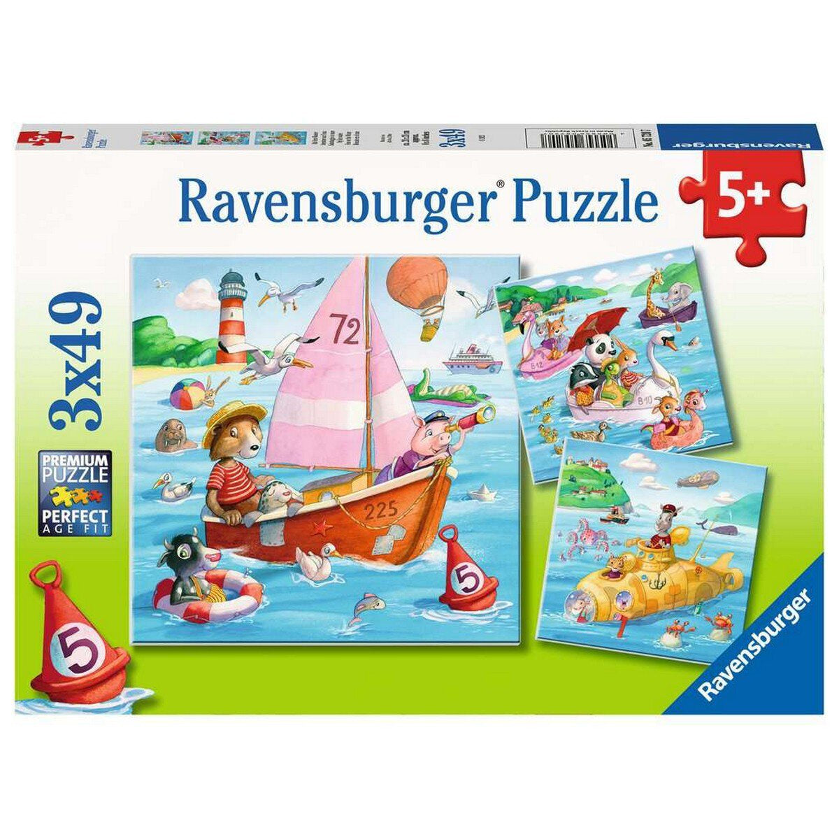 3 x 49 pc Puzzle - Fun on the Water