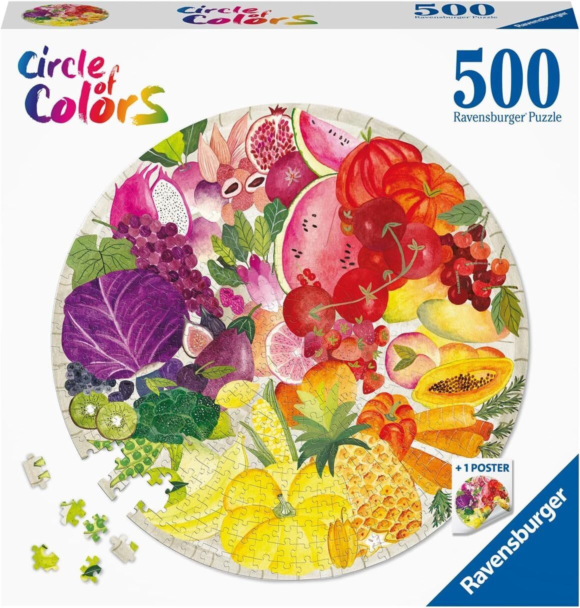 500pc Puzzle - Circle Of Colors - Fruits/Veg