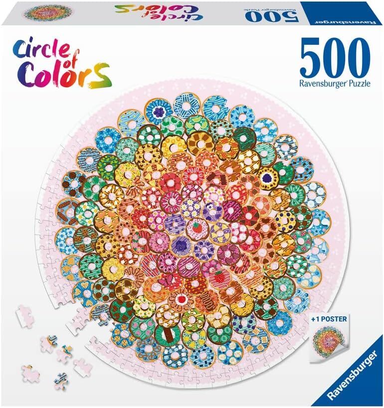 500pc Puzzle - Circle of Colors - Doughuts