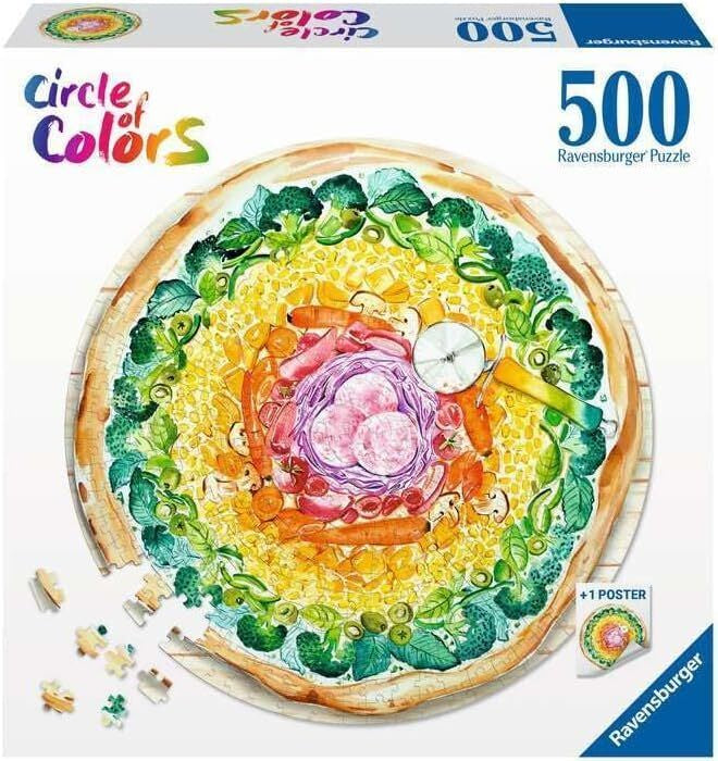 500pc Puzzle - Circle of Colors - Pizza