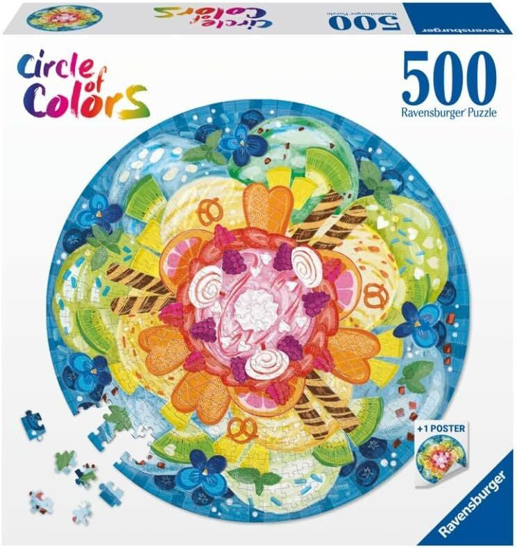 500pc Puzzle - Circle of Colors - Ice Cream