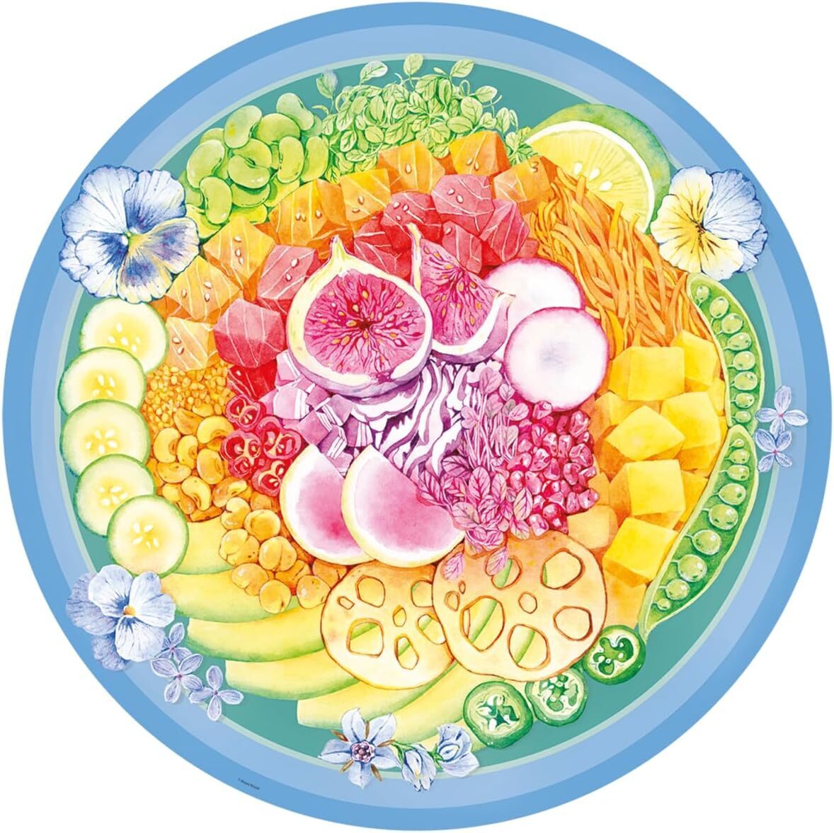 500pc Puzzle - Circle of Colors - Poke Bowl