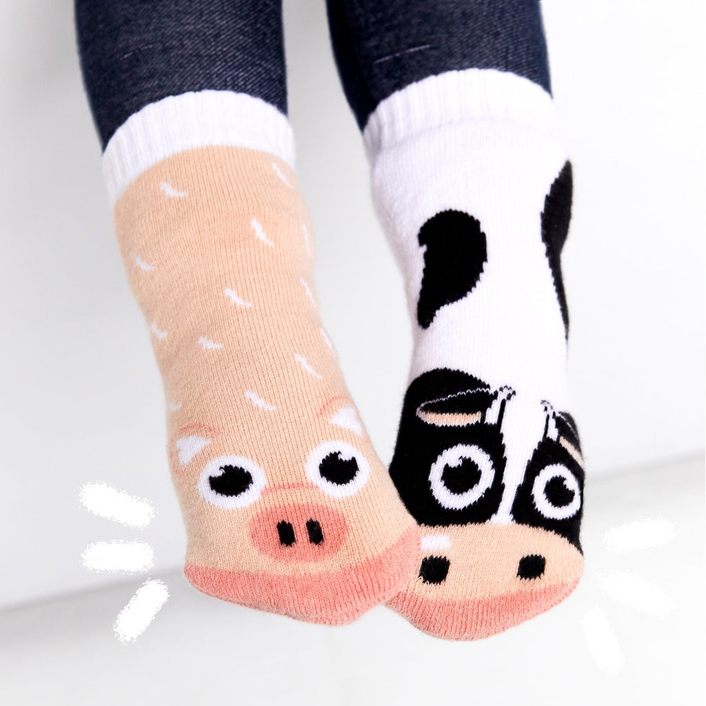 Cow & Pig Grip Socks